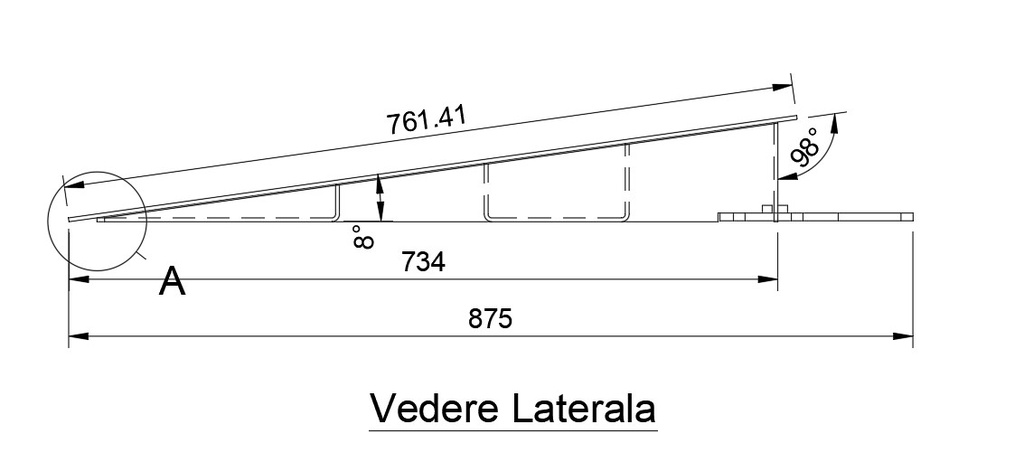 Rampa cantar platforma R1575, latime 1500mm